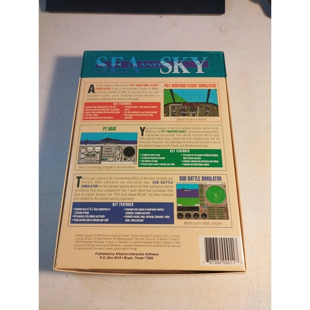 Sea and Sky Game Collection For Apple Mac - Digital Illusions 1994 - CIB